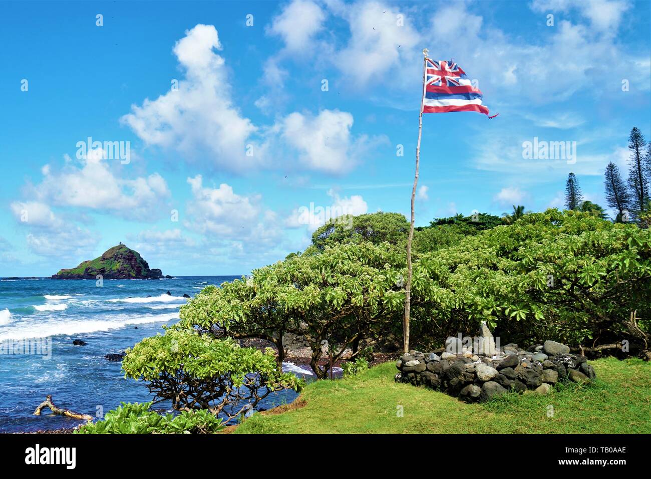 Schöner Strand und Meer Landschaft auf der Insel Maui Stockfoto