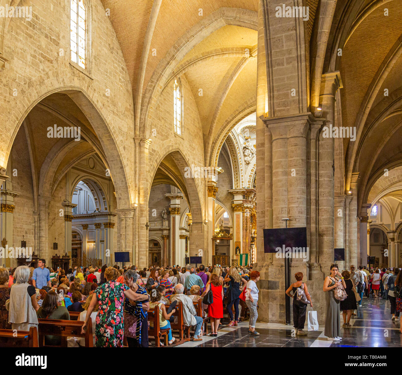 VALENCIA, Spanien - 25. September 2016: Valencia liegt auf der südöstlichen Küste Spaniens und ist für seine Stadt der Künste und der Wissenschaften bekannt, schönen Kirchen ein Stockfoto