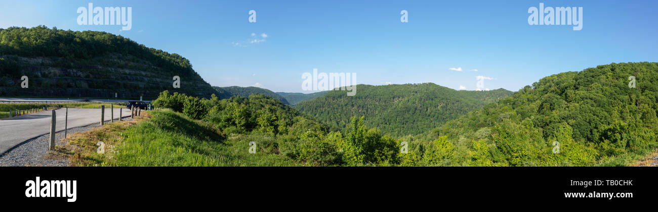 Blick auf die Berge von West Virginia einen malerischen Ausblick entlang der Straße US-19 an der Hamilton Stockfoto