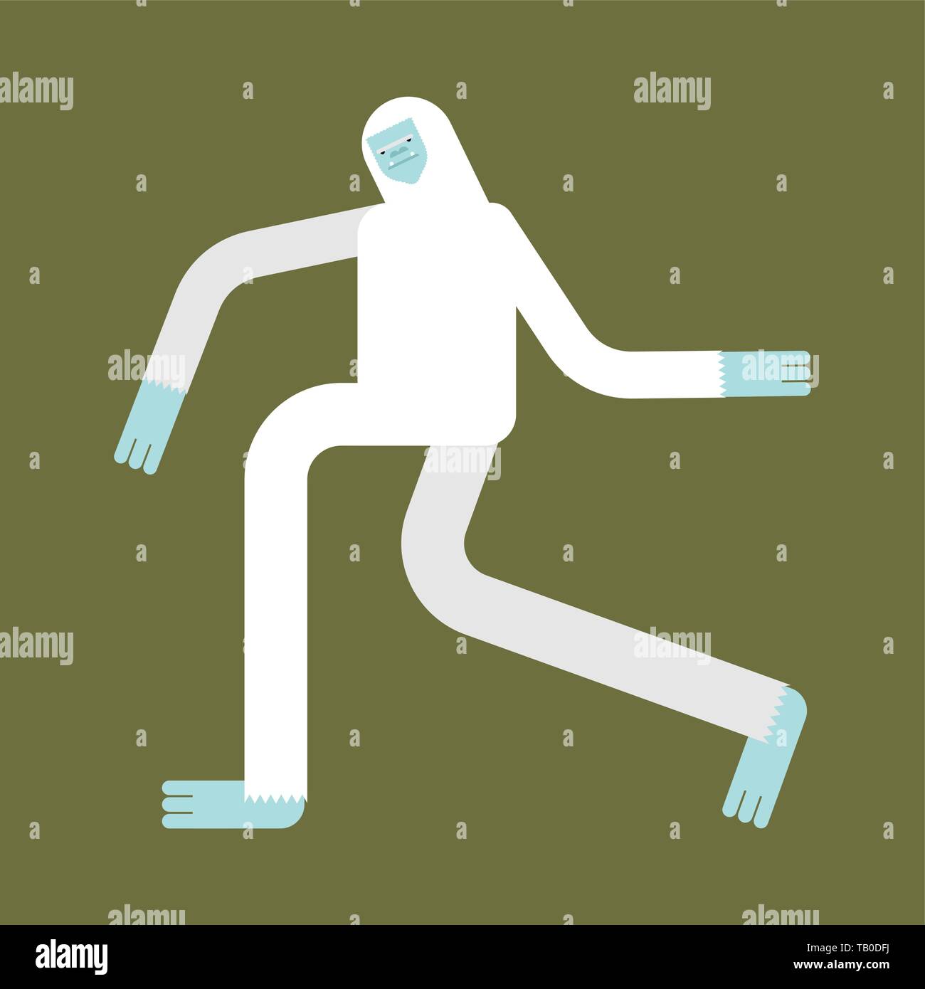 Yeti isoliert. Bigfoot wandern. Schnee mann Vector Illustration. Sasquatch Stock Vektor