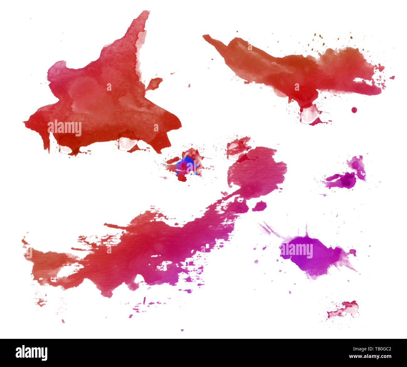 Wasser Farbe Flecken Stockfoto