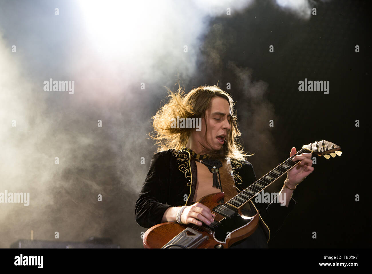 Gitarrist Jake Kiszka - Greta Van Flotte in Toronto, Kanada Stockfoto