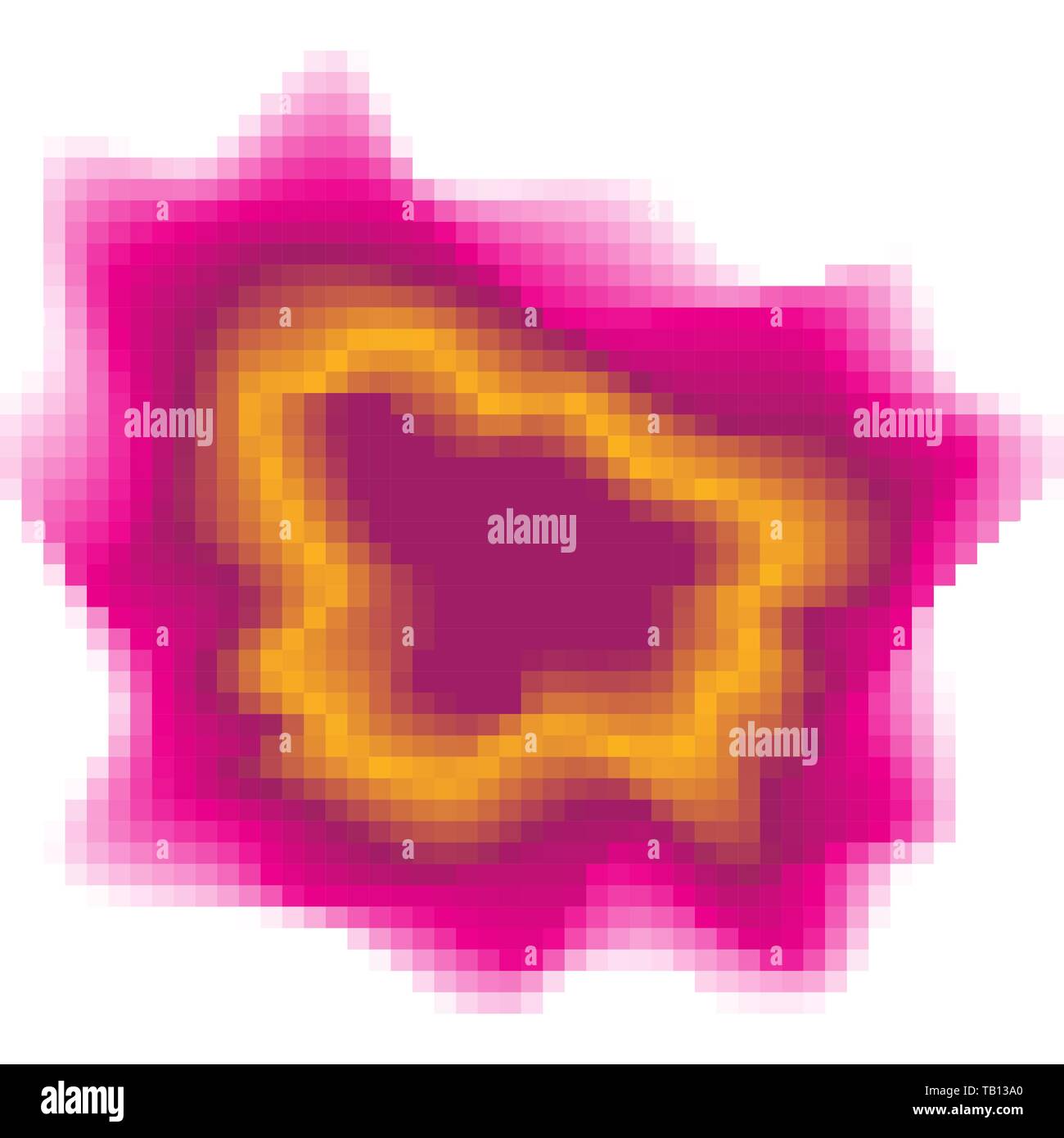 Pixel Art Hintergrund. Vector Illustration. Abstrakte Muster mit quadratischen Pixeln. Mosaik Hintergrund Stock Vektor