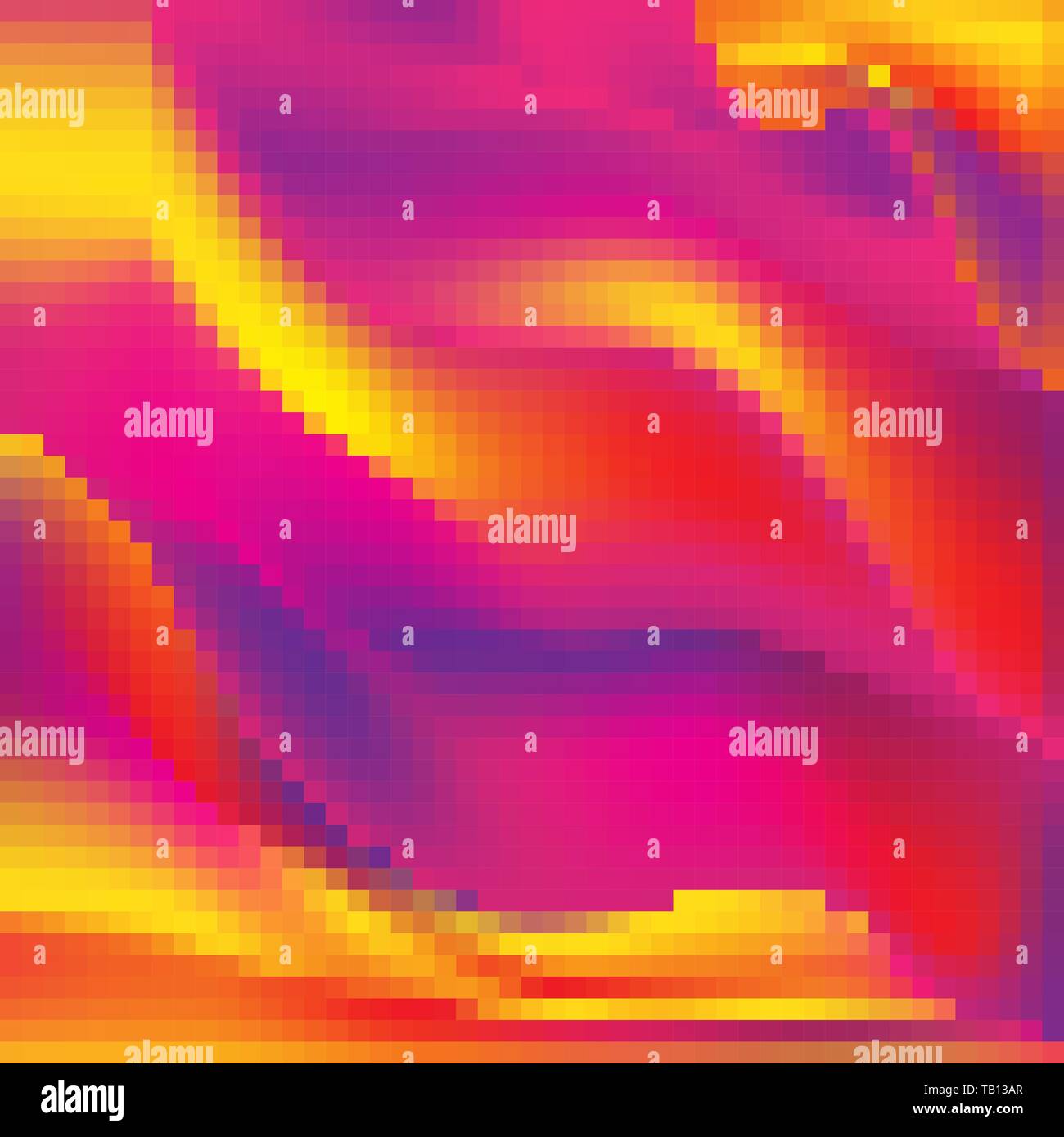 Pixel Art Hintergrund. Vector Illustration. Abstrakte Muster mit quadratischen Pixeln. Mosaik Hintergrund Stock Vektor