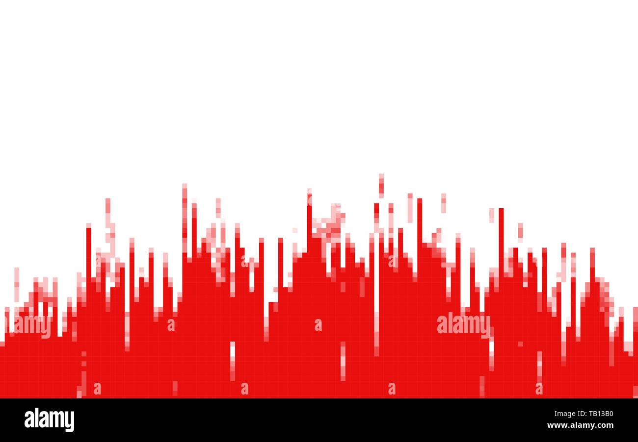 Pixel Art Hintergrund. Vector Illustration. Abstrakte Muster mit quadratischen Pixeln. Mosaik Hintergrund Stock Vektor