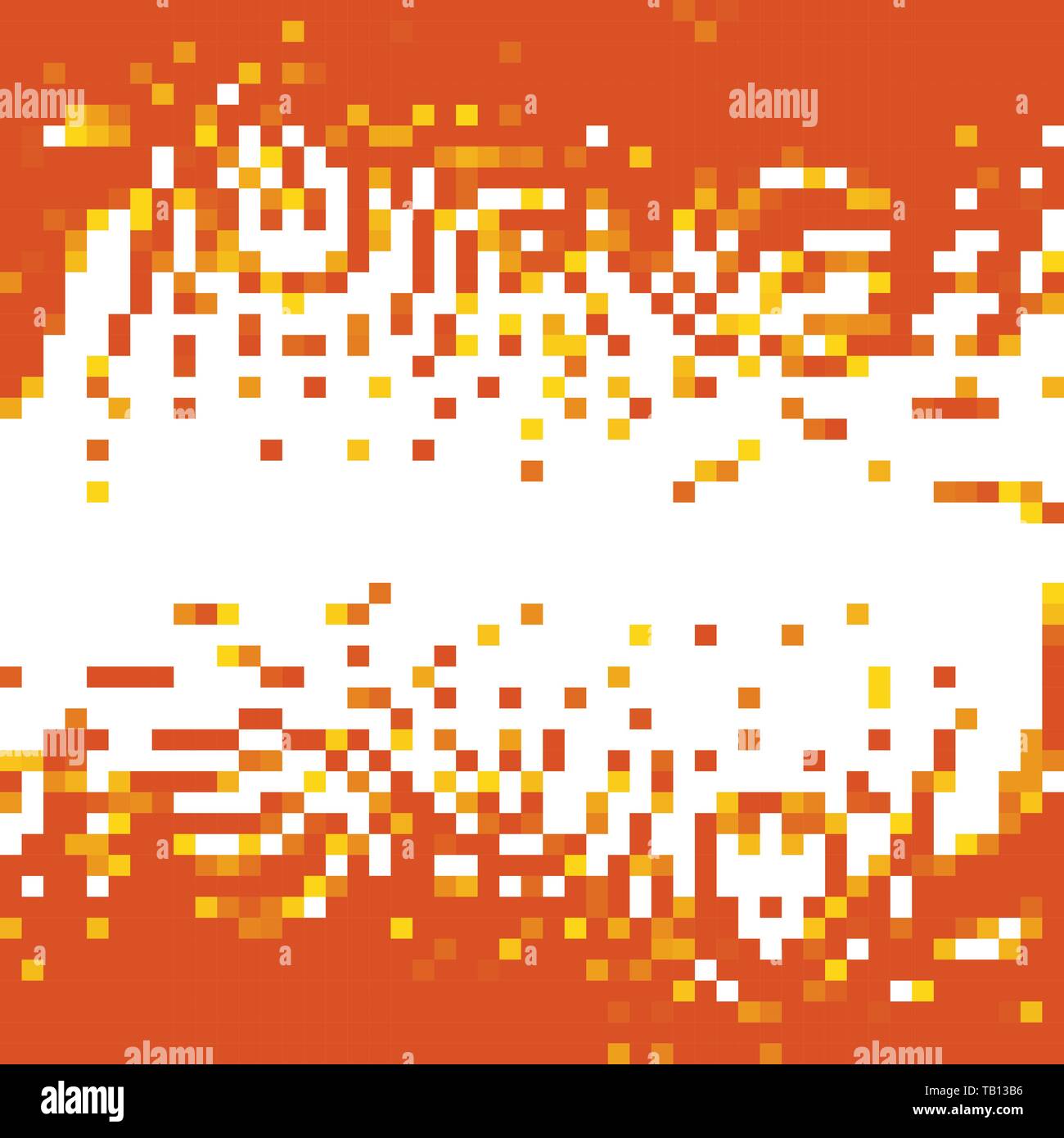 Pixel Art Hintergrund. Vector Illustration. Abstrakte Muster mit quadratischen Pixeln. Mosaik Hintergrund Stock Vektor