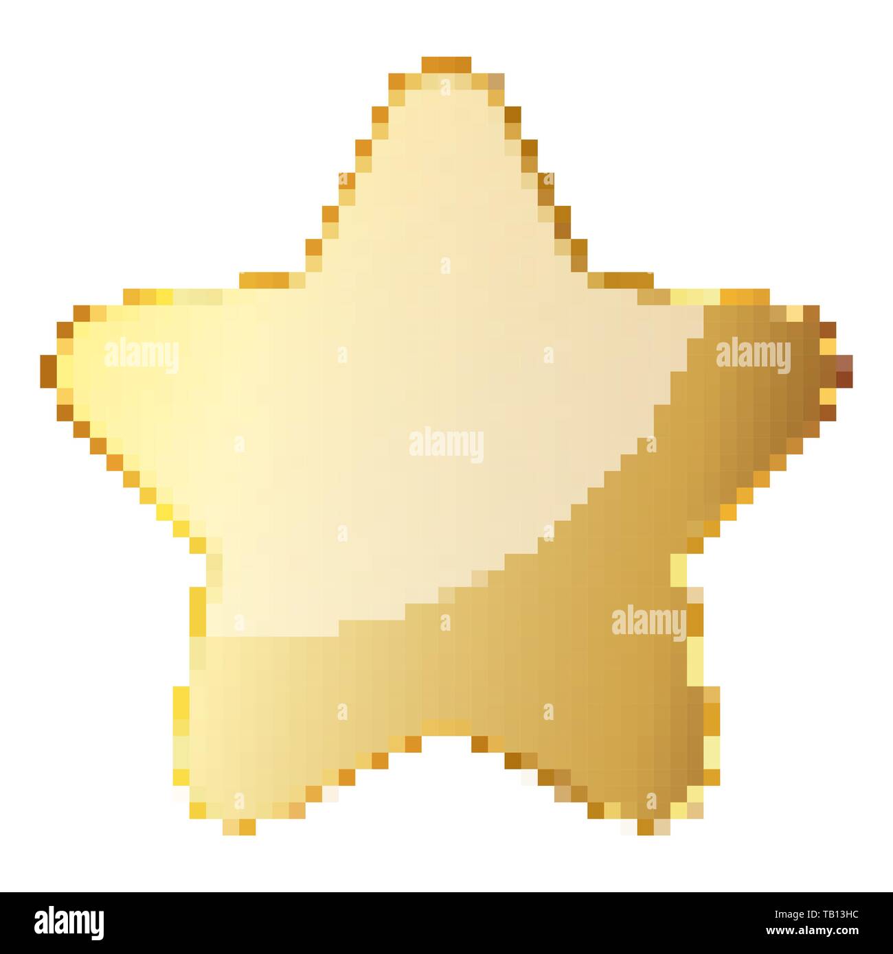 Pixel art design von Star. Vector Illustration. Gold Star Icon in Pixel style isoliert Stock Vektor