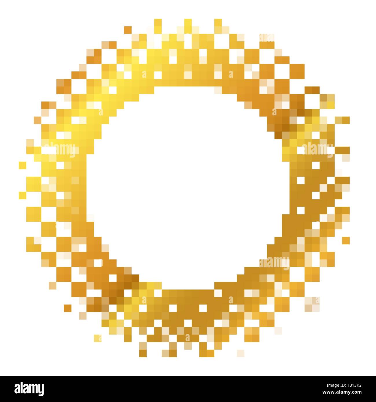 Abstrakte gold Hintergrund in Pixel art Stil. Vector Illustration. Pixel Art Hintergrund im flachen Stil Stock Vektor