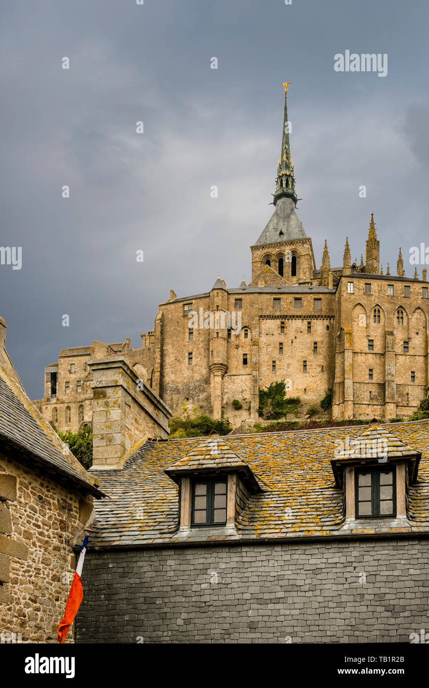 Le Mont Saint Michel, Manche, Normandie, Frankreich Stockfoto