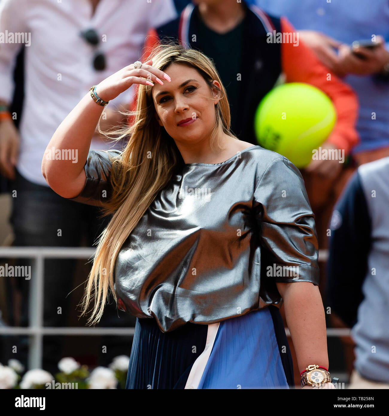 Paris, Frankreich. 29 Mai, 2019. Marion Bartoli am 2019 French Open Grand Slam Tennis Turnier in Roland Garros, Paris, Frankreich. Frank Molter/Alamy leben Nachrichten Stockfoto