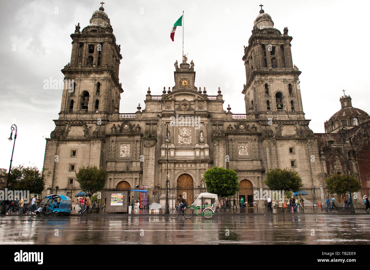 Kathedrale, Zocalo, Centro Historico, Mexico City, Mexiko Stockfoto