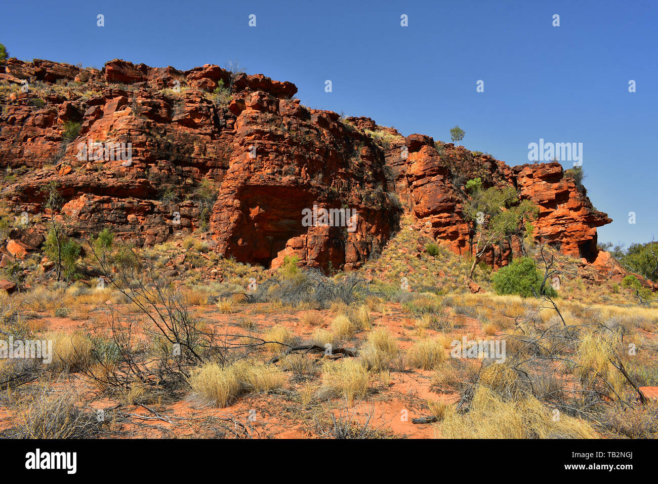 Riesige Felsen an Kathleen Springs, Kings Canyon, Watarrka National Park, Northern Territory, Australien Stockfoto