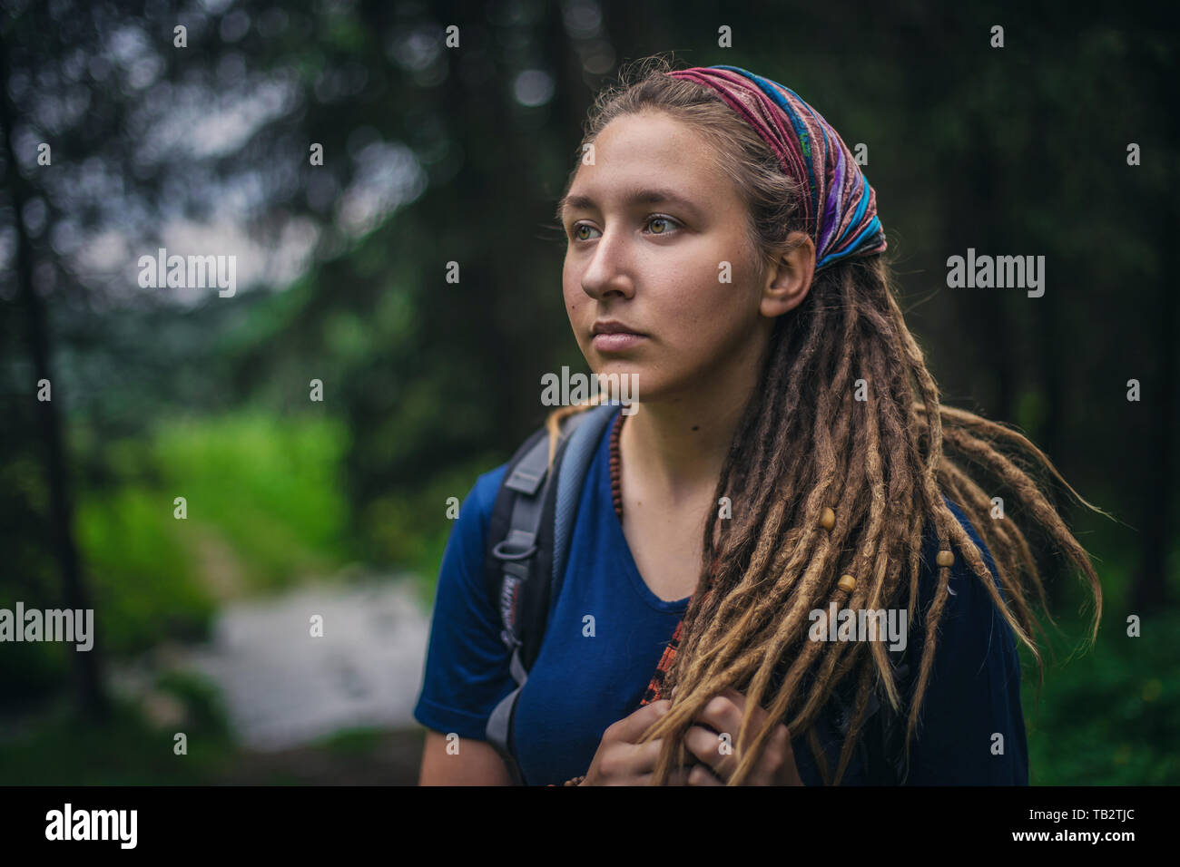 Beautiful Girl Dreadlocks Stockfotos Beautiful Girl