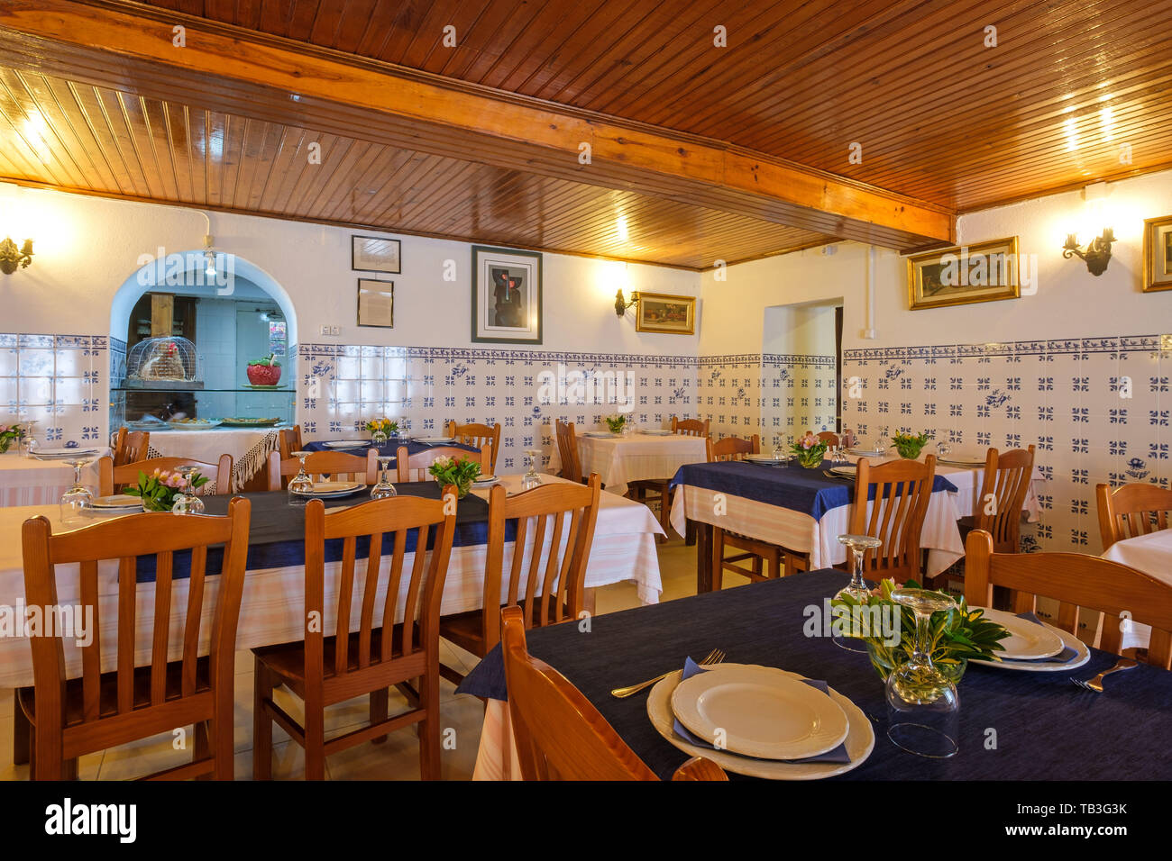 Restaurant Casa Arménio in Tentúgal, Portugal, Europa Stockfoto