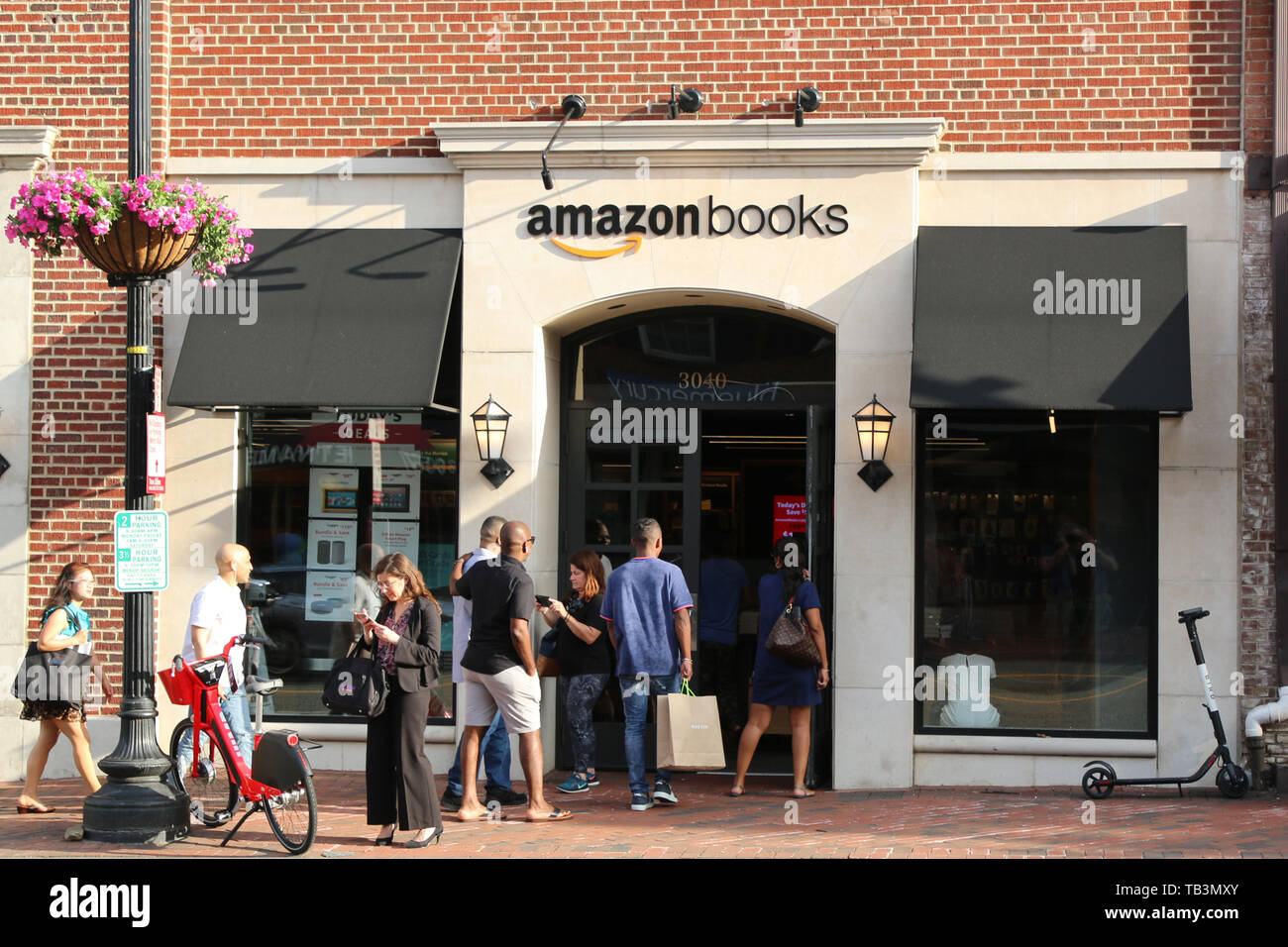 Amazon Bücher lagern in Georgetown, Washington DC entfernt Stockfoto