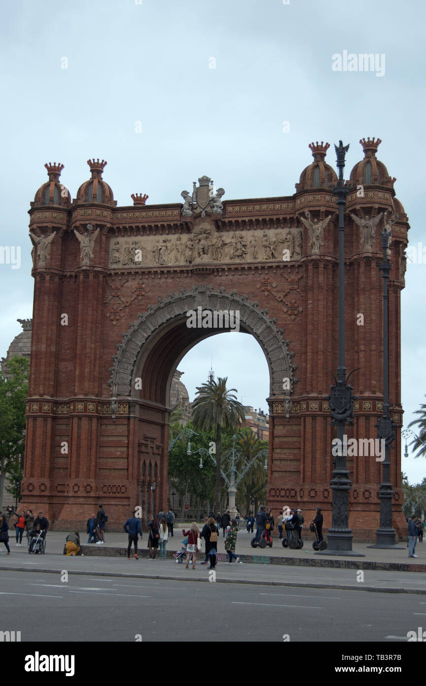 Arco de Triunfo de Barcelona, Spanien Stockfoto