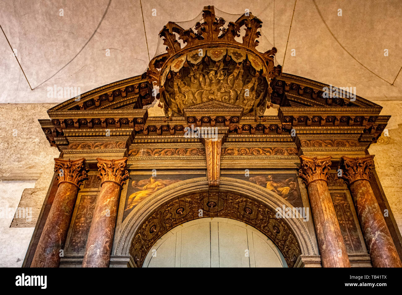 Italien Emilia Romagna Parma Museum Pol der Pilotta - Eingang Theater Farnese Stockfoto