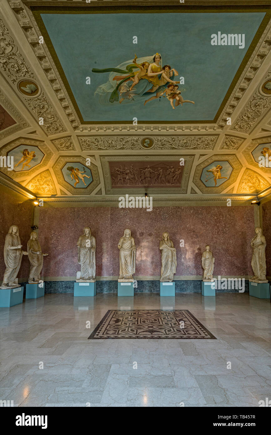 Italien Emilia Romagna Parma Museum Pol der Pilotta - Archäologisches Museum - die Statuen der Familie Julius - Claudia von Veleia Forum Stockfoto