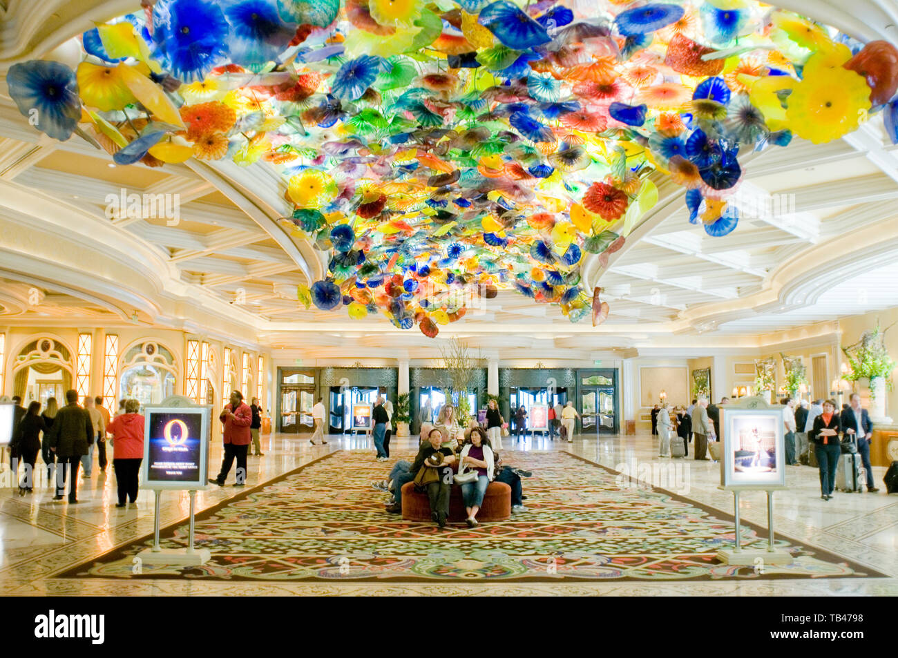 Bellagio Hotel Lobby. In Las Vegas, Nevada Stockfotografie - Alamy