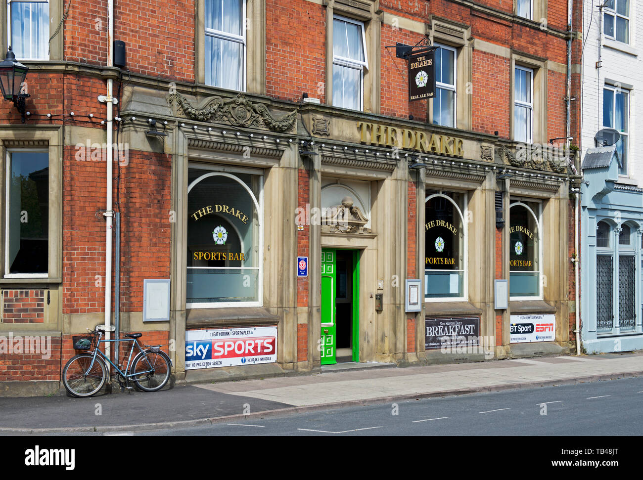 Das Drake Pub in Goole, East Yorkshire, England, Großbritannien Stockfoto