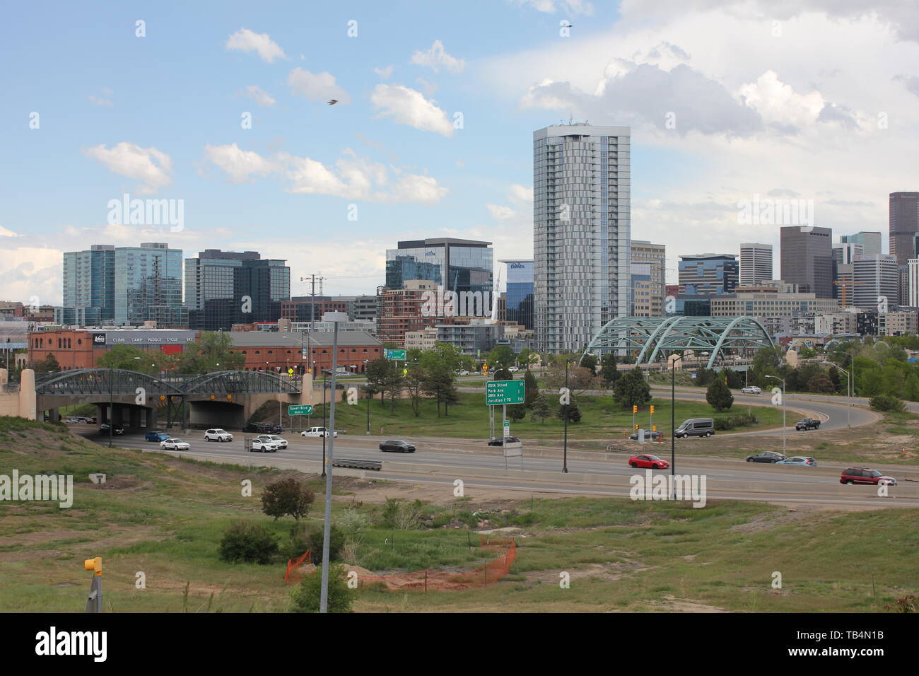 Blick auf die Innenstadt von Denver, Colorado, USA Stockfoto