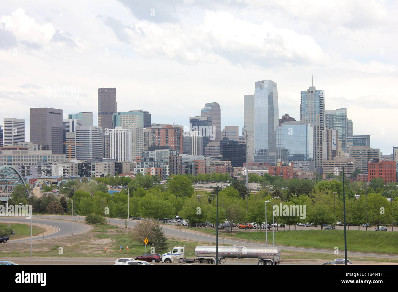 Blick auf die Innenstadt von Denver, Colorado, USA Stockfoto