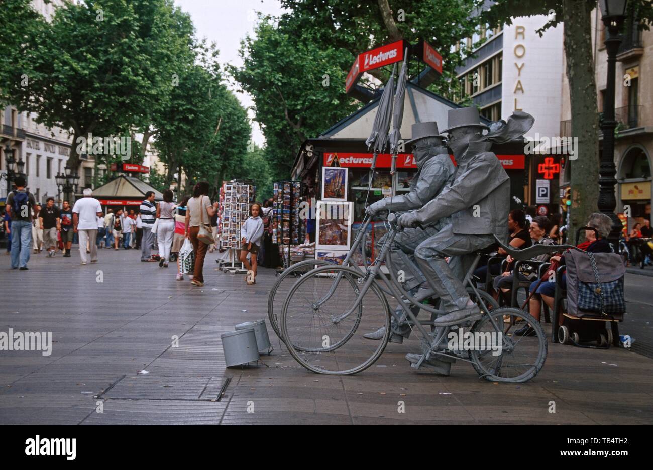 Pantomimen auf der Straße Stockfoto