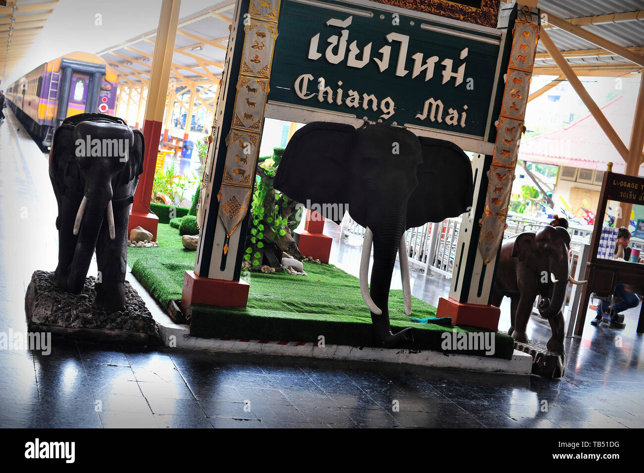 Im Bahnhof Chiang Mai Thailand Stockfoto