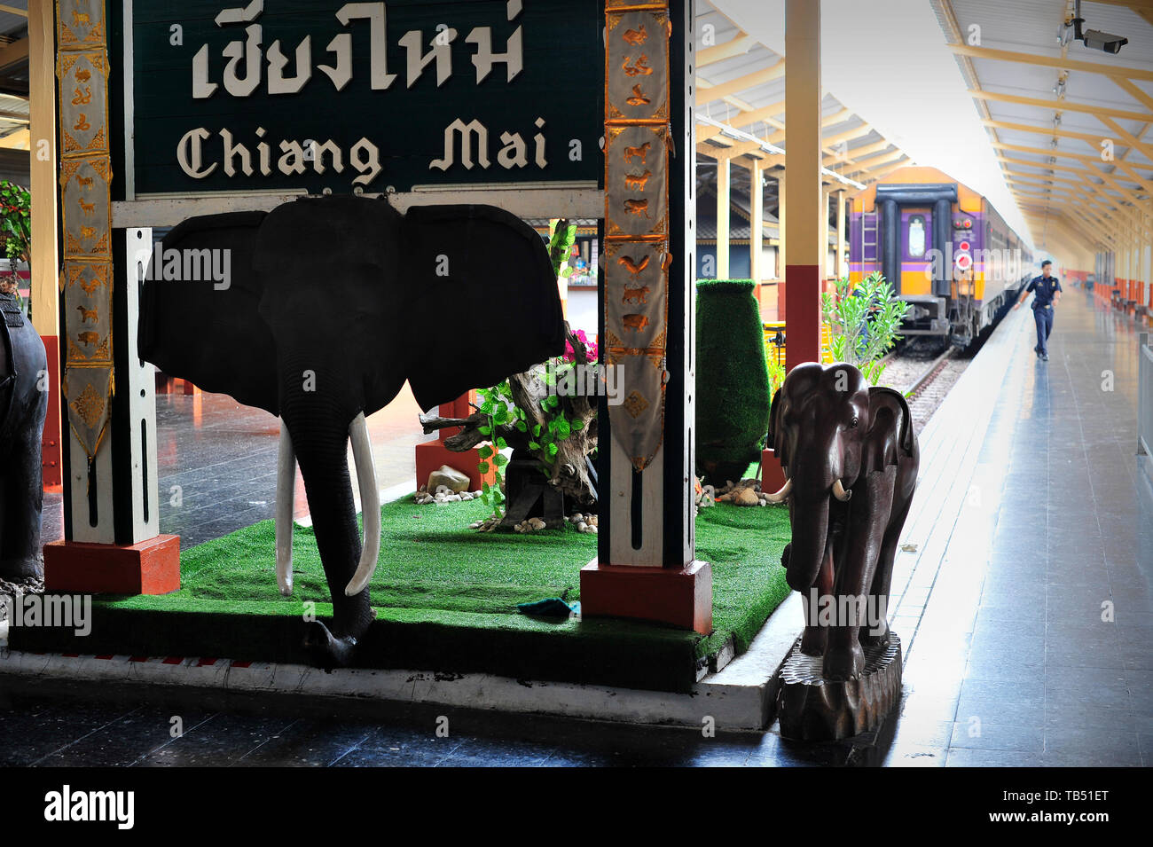 Im Bahnhof Chiang Mai Thailand Stockfoto