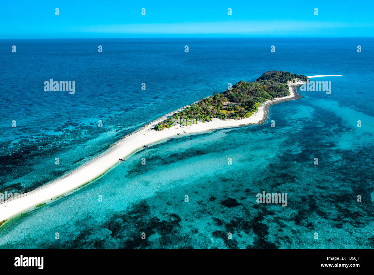 Wirklich erstaunlich Insel Cresta de Gallo, Philippinen Stockfoto