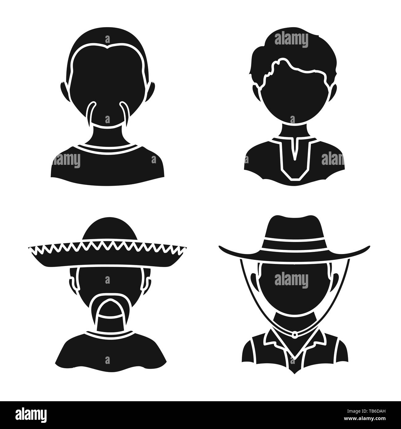 Vektor Design von Person und Kultur Logo. Satz von Person und rennen Vektor Symbol für das Lager. Stock Vektor