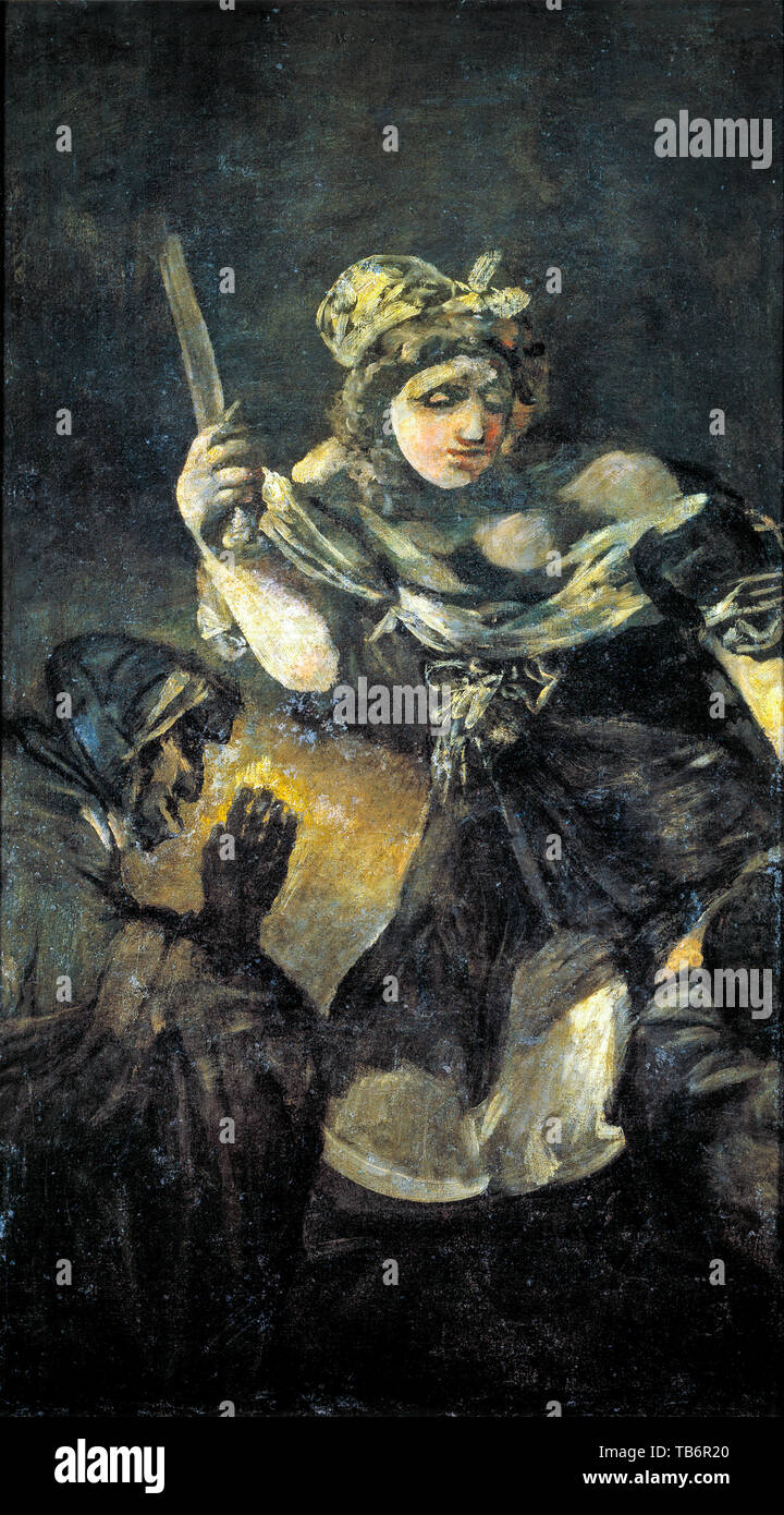 Francisco Goya, Judith und Holofernes, schwarzen Lackierung, ca. 1819 Stockfoto