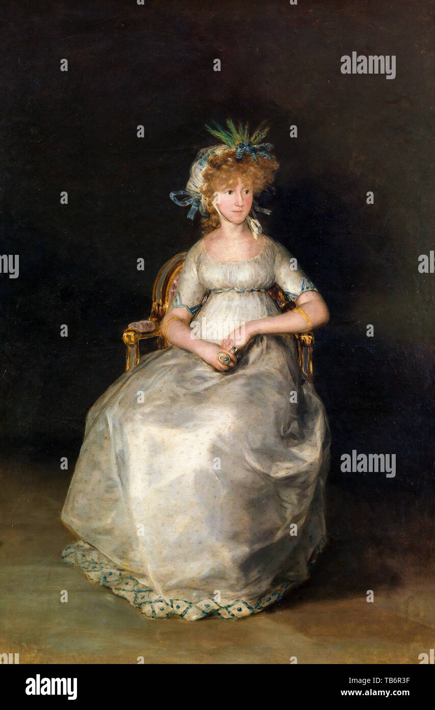 Francisco Goya, der Gräfin von Chinchon, Portrait Malerei, 1800 Stockfoto