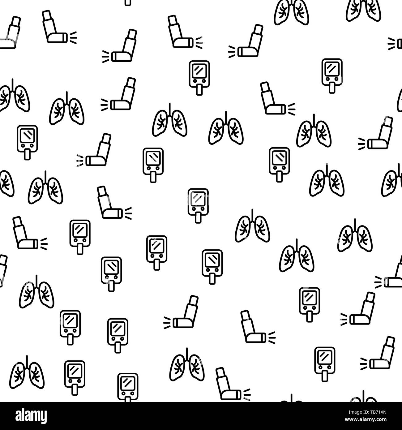 Breath Respiratory Device Nahtloses Muster Vektor Stock Vektor