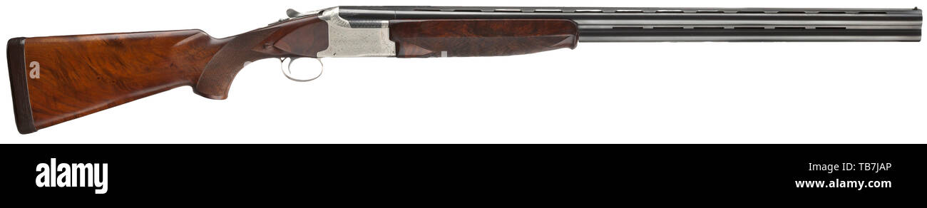 Lange Arme, moderne JAGDWAFFEN, über und unter Doppelflinte Winchester, großen Europäischen, für den Fall, Kaliber 12/70, Anzahl K 405099, Additional-Rights - Clearance-Info - Not-Available Stockfoto