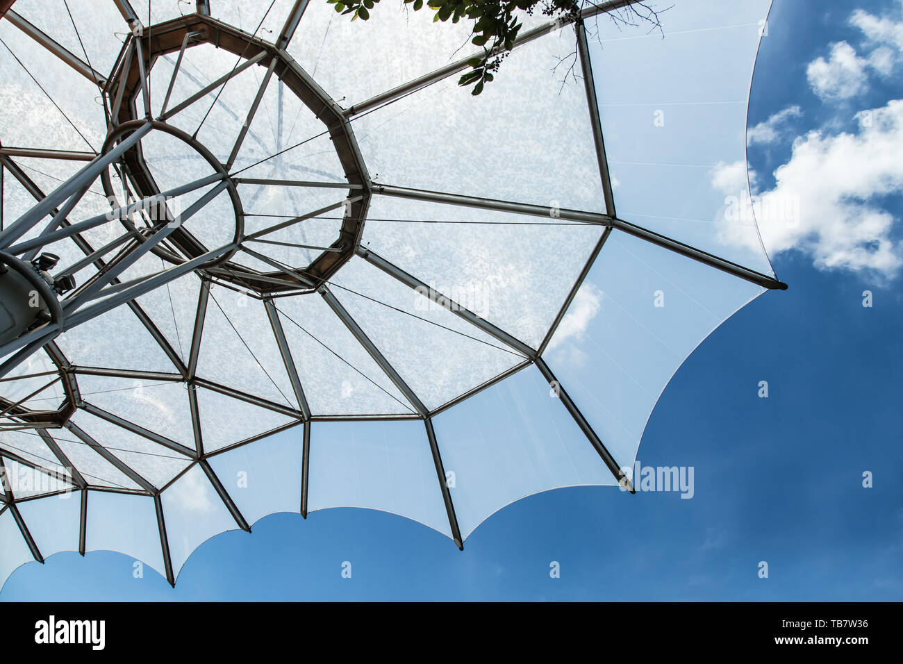 Regenschirm Art Landschaft Vordach detail Stockfoto