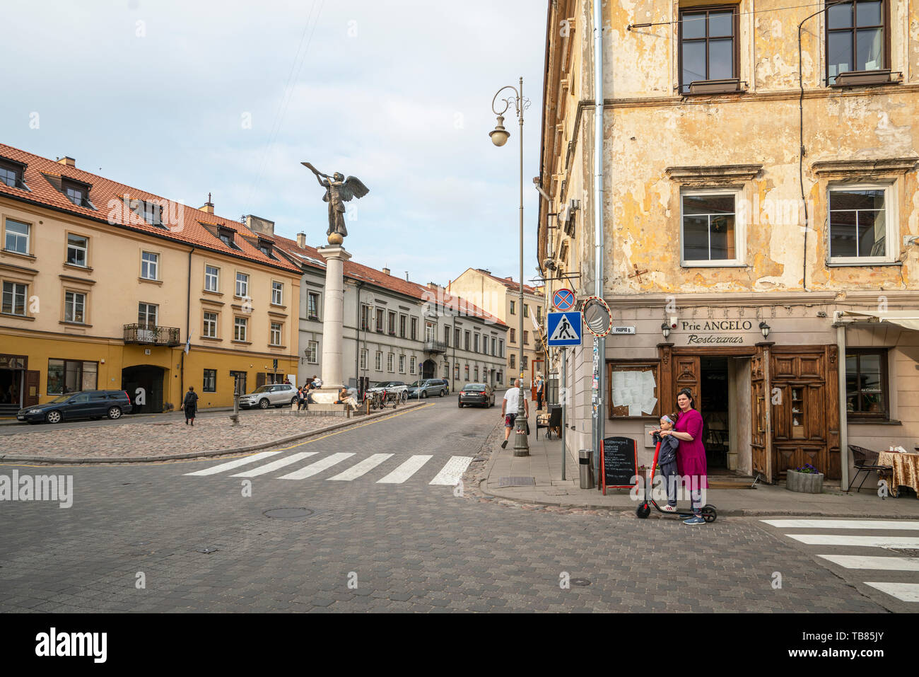 Vilnius, Litauen. Mai 2019. Der Engel von Užupis Denkmal Stockfoto