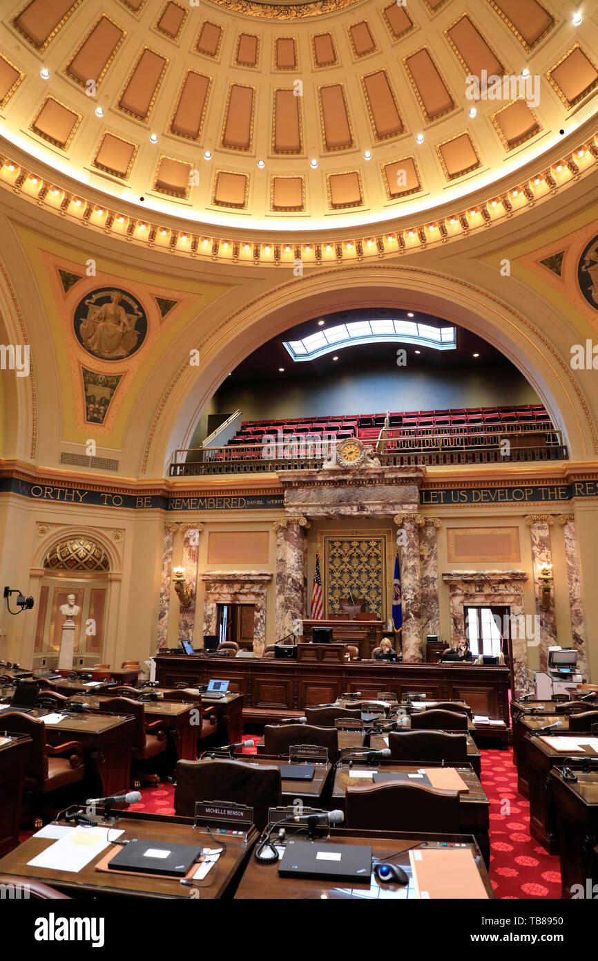 Minnesota Senat Kammer in Minnesota State Capitol. Saint Paul Minnesota. USA Stockfoto