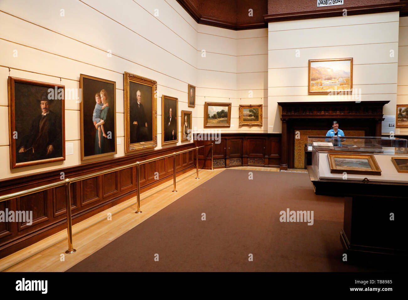 Die Kunstgalerie im Haus der historischen Railroad Tycoon James J. Hill. Saint Paul Minnesota USA.. Stockfoto