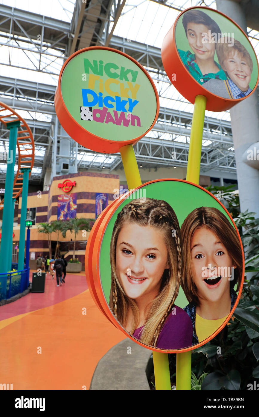 Nickelodeon Universe Theme Park innerhalb der Mall von Amerika. Bloomington. Minnesota. USA Stockfoto