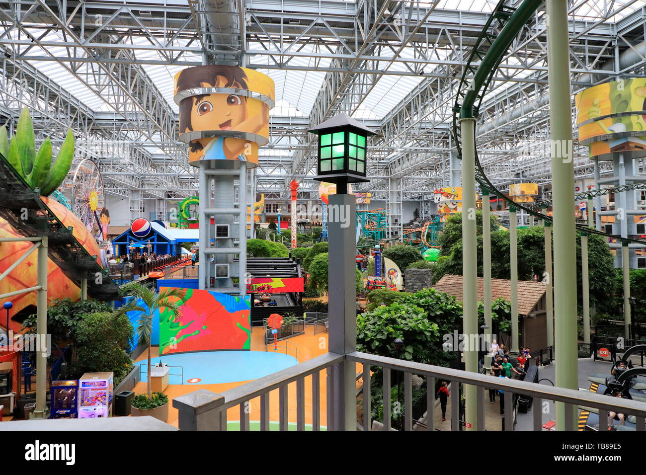 Nickelodeon Universe Theme Park innerhalb der Mall von Amerika. Bloomington. Minnesota. USA Stockfoto