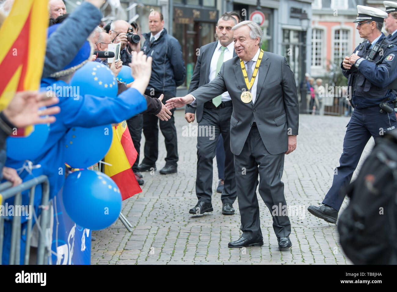 Aachen, Deutschland. 30 Mai, 2019. Preis Sieger Antonio GUTERRES