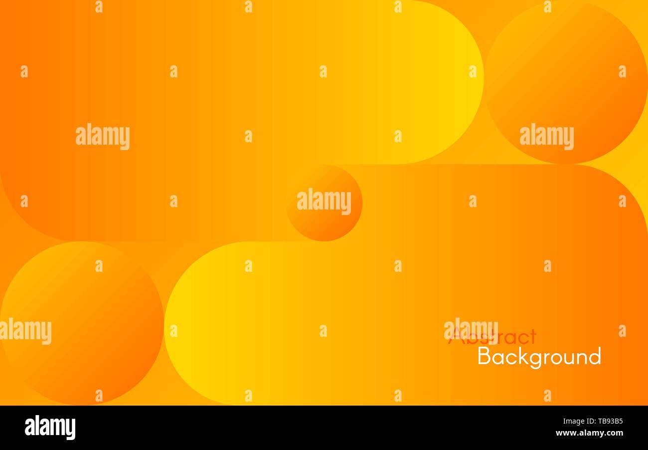 Abstrakte orange hinterlegt. Leuchtend gelbe Formen und Verläufe. Einfaches Design für Web, Broschüre, Flyer. Vector Illustration. Stock Vektor