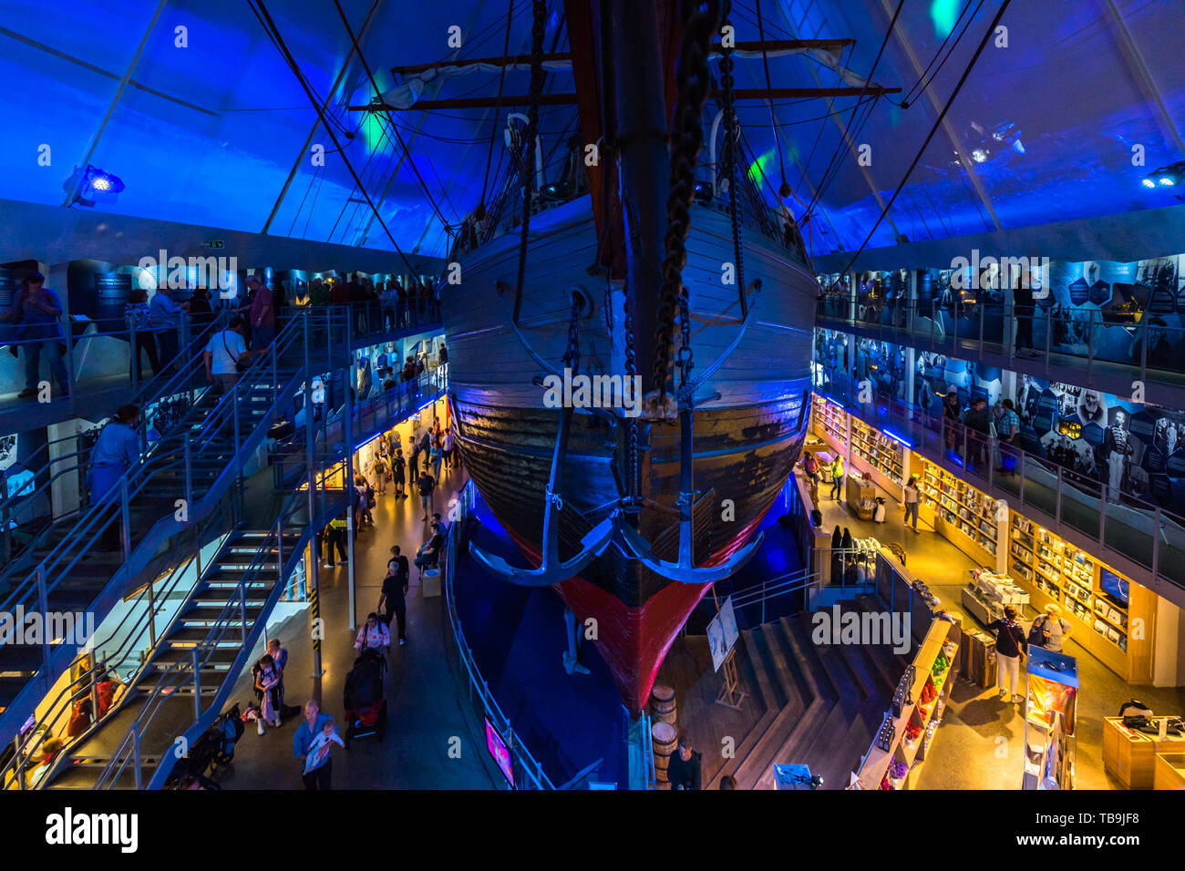 Fram Museum (Frammuseet) enthält das Polarschiff Fram und erzählt die Geschichte des Norwegischen Polar Exploration. Oslo, Norwegen, August 2018 Stockfoto