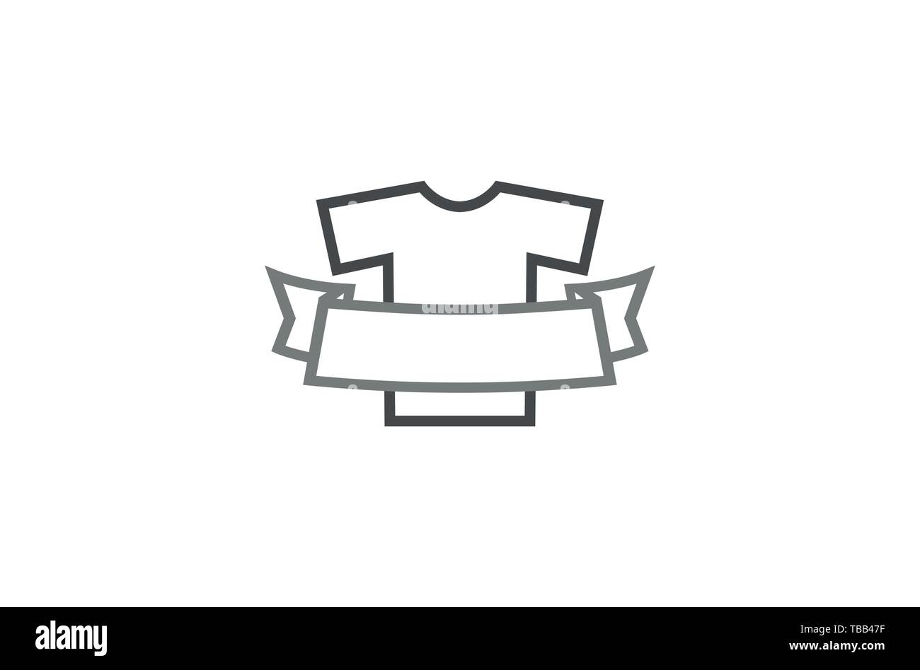 Creative Line Shirt Siebdruck Logo Design Symbol Abbildung Stock Vektor