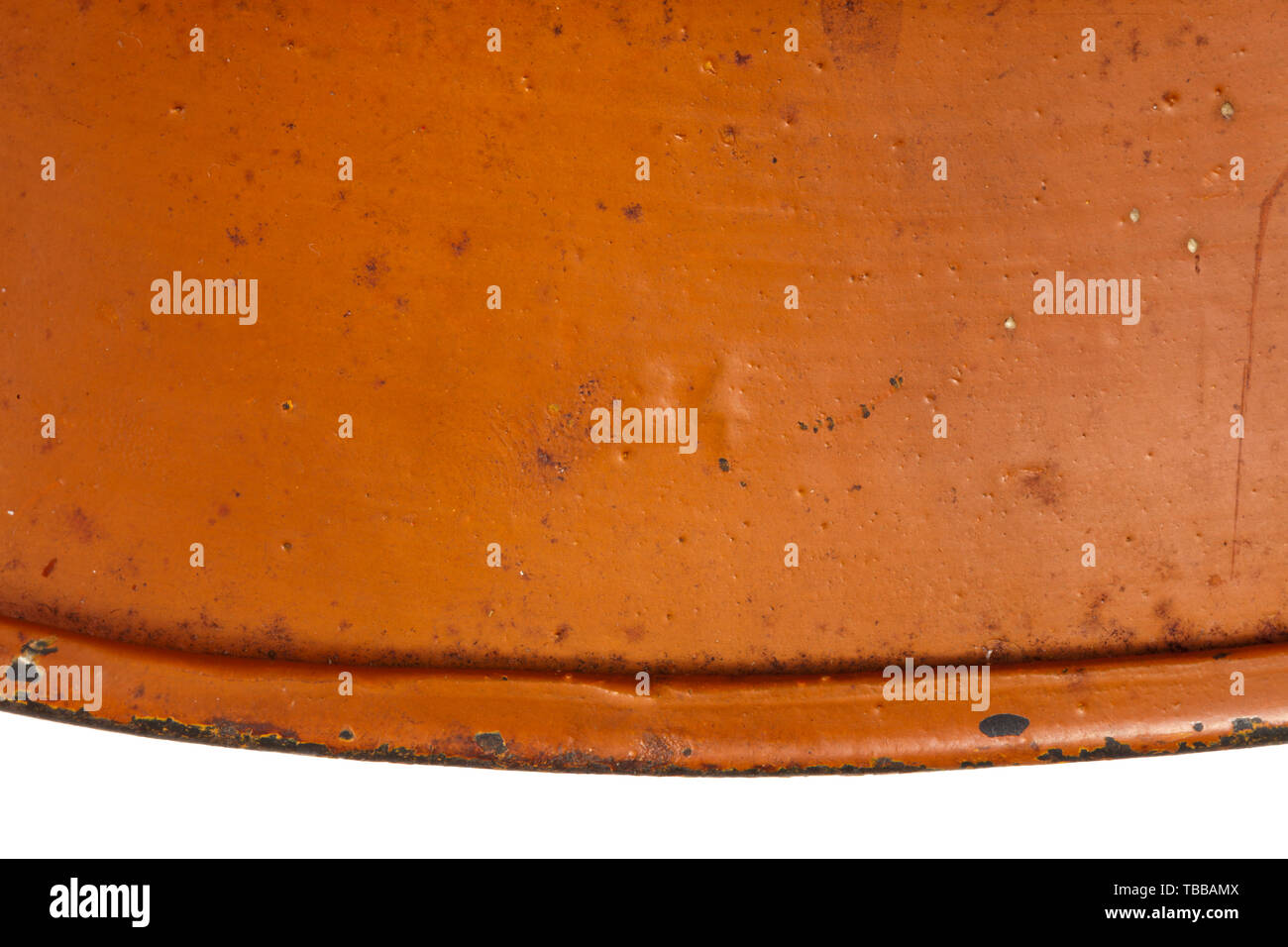Schutzkleidung, Helme, Deutscher stahlhelm M 40, eingeführt 1940, Orange lackiert, vielleicht niederländischen Widerstand, Detail, Editorial-Use - Nur Stockfoto