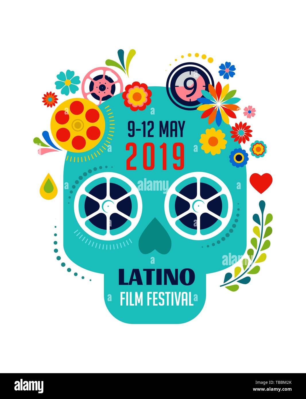 Film Festival, Kino und Film Plakat Vorlage, kreative Retro vektor design Konzept Stock Vektor