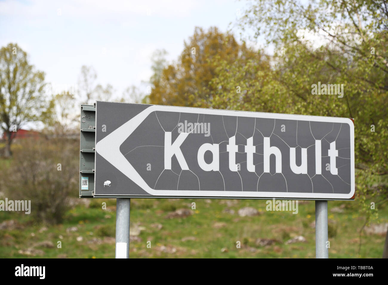 Katthult, von Astrid Lindgrens Bücher bekannt. Katthult ist der Name des Betriebs, in dem die fiktive Figur Emil in Lönneberga lebte Stockfoto