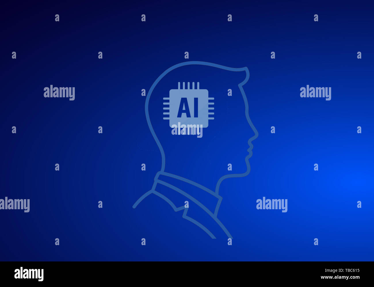 Künstliche Intelligenz, KI Stockfoto