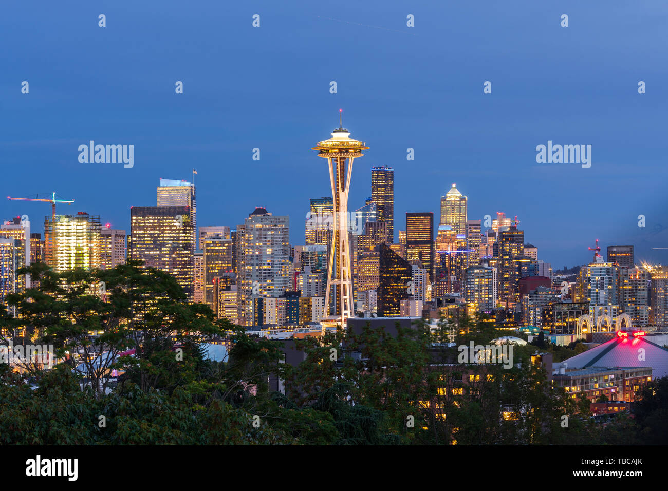 Seattle Space Needle Turm Stockfoto